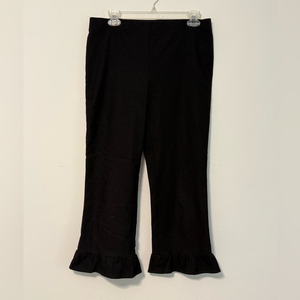Jules & Leopold Black Ruffle Leggings